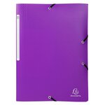 Chemise À Élastiques 3 Rabats Pp Opak - A4 - Violet - X 50 - Exacompta