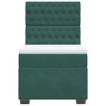 vidaXL Sommier à lattes de lit avec matelas Vert foncé 100x200 cm