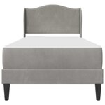 vidaXL Cadre de lit avec tête de lit Gris clair 90 x 200 cm Velours