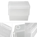 Tectake 48 boîtes de rangement plastique