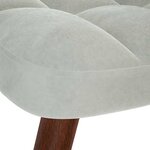 vidaXL Chaise de relaxation avec tabouret Gris clair Velours