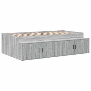 vidaXL Cadre de lit Gris Sonoma 80 x 200 cm Bois d'ingénierie