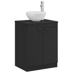 vidaXL Armoire de salle de bain Noir 54 x 41 x 70 cm Bois d'ingénierie