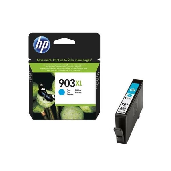 Hp 903xl cartouche d'encre cyan grande capacité authentique pour hp officejet pro 6950/6960/6970 (t6m03ae)