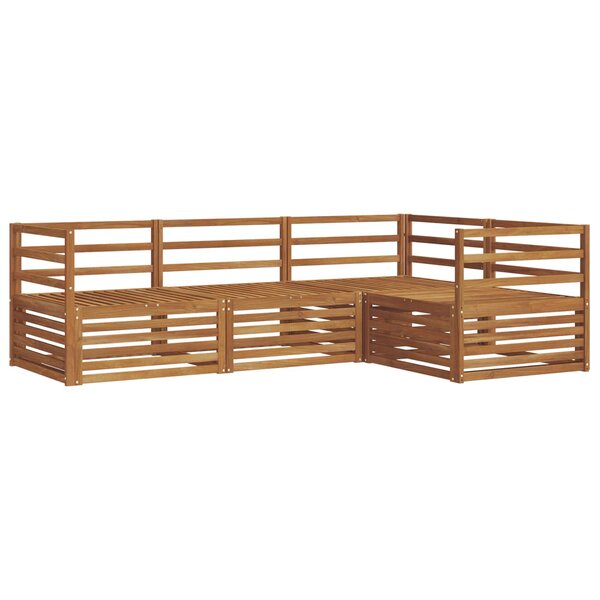 vidaXL Ensemble de canapés d'extérieur 4 pc Naturel