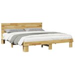 vidaXL Cadre de lit avec tête de lit sans matelas 200 x 200 cm
