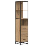 vidaXL Ensemble de mobilier de salle de bain 4 Pièces Chêne artisanal