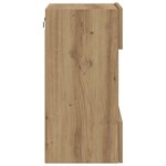 vidaXL Meubles muraux avec lumières LED pour TV 2 Pièces chêne artisanal