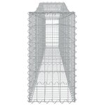vidaXL Paniers à gabions arqués 10 Pièces 400x30x60/80 cm Fer galvanisé