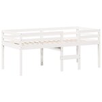 vidaXL Lit haut avec toit blanc 80x200 cm bois de pin massif