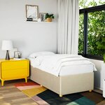 vidaXL Cadre de lit Crème 80x200 cm Tissu