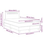 vidaXL Cadre de lit avec matelas Noir 120 x 190 cm Faux cuir