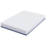 vidaXL Matelas Blanc  bleu 140 x 200 cm Mousse