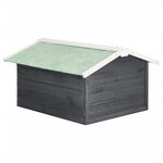 vidaXL Garage de tondeuse à gazon 72x87x50 cm Gris et blanc Sapin