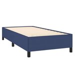 vidaXL Sommier à lattes de lit avec matelas Bleu 90x190 cm Tissu
