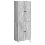 vidaXL Ensemble de Meubles 2 Pièces Sonoma gris Bois d'ingénierie
