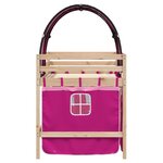 vidaXL Lit mezzanine enfants avec tunnel sans matelas rose 80x200 cm