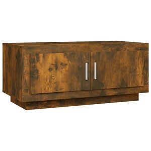 vidaXL Table basse Chêne fumé 102x50x45 cm Bois d'ingénierie