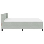 vidaXL Lit à ressorts avec matelas Gris clair 190 x 140 cm Polyester