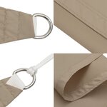 vidaXL Voile de parasol Tissu Oxford rectangulaire 2x3 5 m Taupe