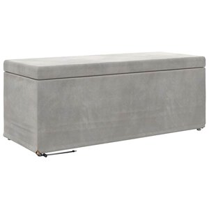 vidaXL Tabouret Gris clair 101 x 41 x 40 cm Velours et Bois Composite