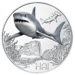Pièce de monnaie 3 euro Autriche 2018 – Requin