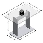 FMD Table à manger 110 cm Chêne