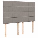 vidaXL Sommier à lattes de lit avec matelas Taupe 160x200 cm Tissu
