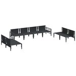 vidaXL Ensemble de canapé de jardin 8 Pièces Anthracite Acier