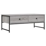 vidaXL Table basse sonoma gris 101x49x39 5 cm bois d'ingénierie
