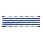 vidaXL Coussin de banc de jardin rayures bleues et blanches 200x50x7cm