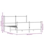vidaXL Cadre de lit en métal sans matelas chêne sonoma 140x200 cm