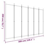 vidaXL Cloison de séparation 6 panneaux Anthracite 300x200 cm Tissu