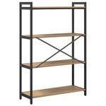 vidaXL Bibliothèque chêne artisanal 80 x 30 x 118 cm Bois d'ingénierie
