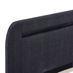 vidaXL Cadre de lit avec LED sans matelas gris foncé tissu 180x200 cm