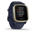 GARMIN Venu Sq Edition Musique - Captain Blue/Light Gold - Montre GPS de sport connectée santé et bien-etre