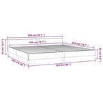 Vidaxl cadre de lit avec tête de lit gris 200x200 cm similicuir