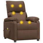 vidaXL Fauteuil de massage Marron Tissu