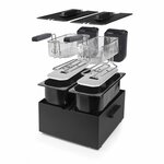 Princess friteuse double 6 l 3600 w noir 183028