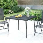 vidaXL Table de jardin anthracite 100x100x72 cm Treillis d'acier