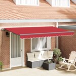 vidaXL Auvent Rétractable Rouge et Anthracite