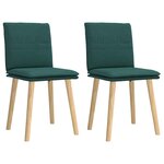 vidaXL Chaises à manger lot de 2 vert foncé tissu