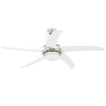 vidaXL Ventilateur de plafond orné avec lampe 128 cm Blanc