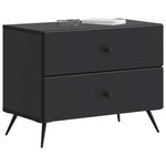 vidaXL Cabinet de chevet Noir 62 x 34 5 x 47 5 cm Bois d'ingénierie