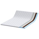 vidaXL Coussins de Matelas Blanc 140 x 200 cm Polyester sans colle