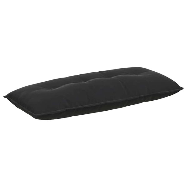 vidaXL Coussin de Dos Noir 120 x 50 cm Tissu en velours côtelé
