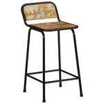 vidaXL Tabourets de bar lot de 2 46x35 5x80cm bois massif récupération