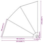 vidaXL Auvent latéral pliable de balcon Gris 210 x 210 cm