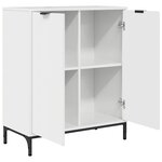 vidaXL Buffet Blanc brillant 69 5 x 33 x 82 cm Bois d'ingénierie