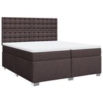 vidaXL Sommier à lattes de lit avec matelas Marron foncé 200x200 cm